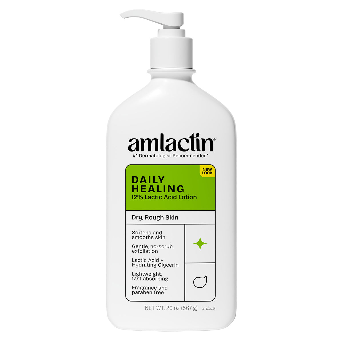 Amlactin Moisturizing Body Lotion with 12% Lactic Acid, 20 oz