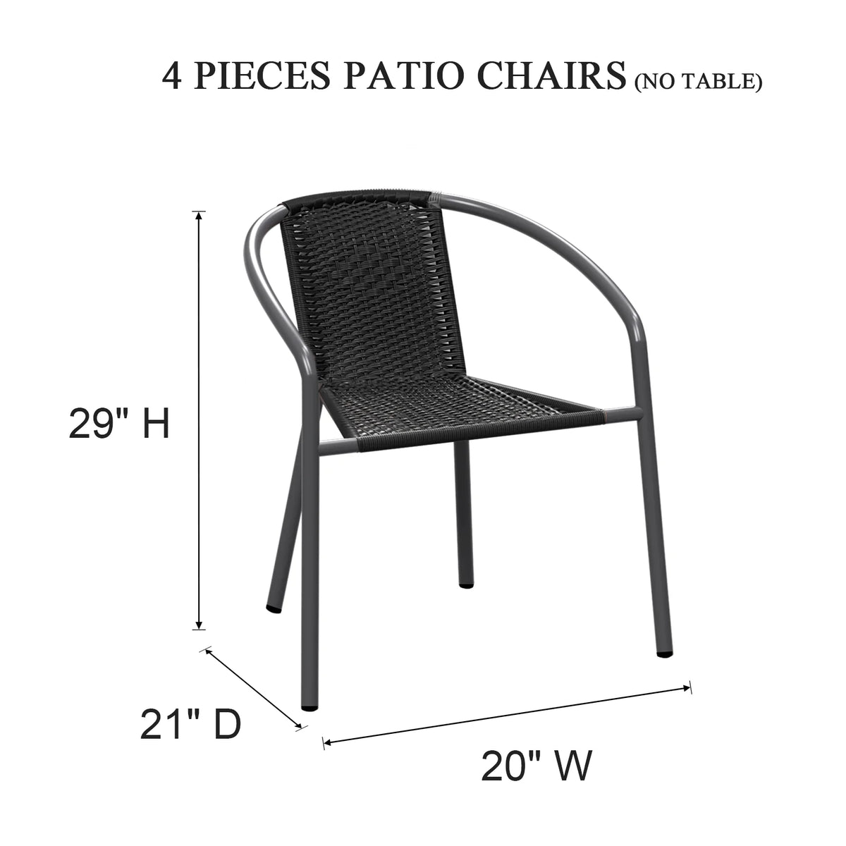 Gaildon Pack Medium Brown Rattan Indoor-Outdoor Restaurant Stack Chair | Versatile and Stylish Seating