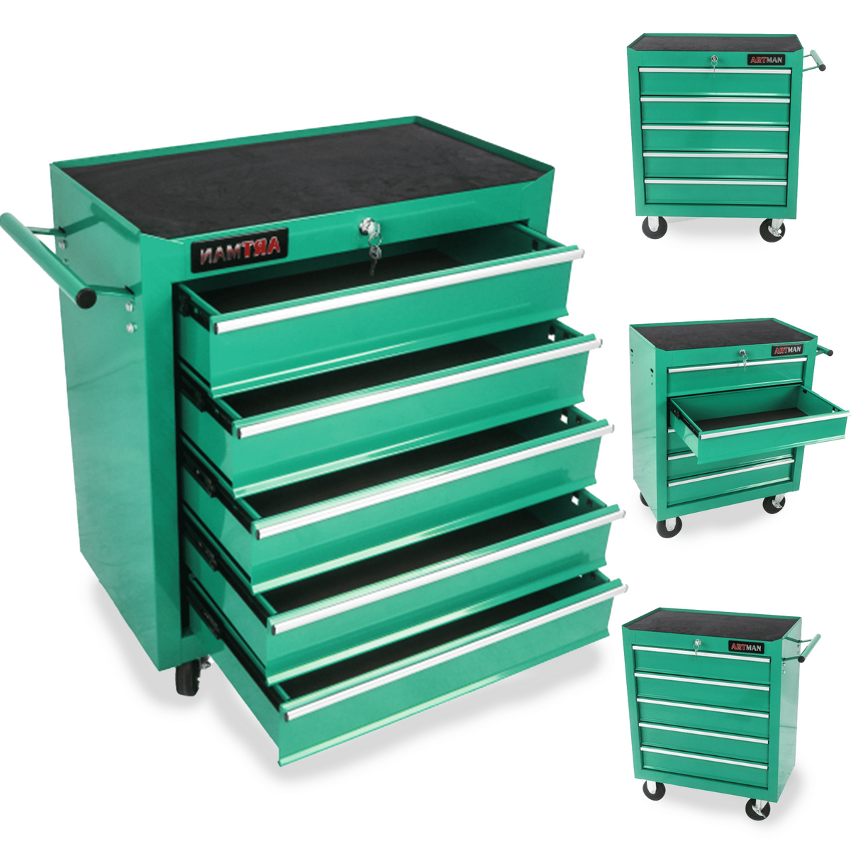 ARTMAN 5 Drawer Rolling Tool Chest, Tool Storage Cabinet  with Wheels and Drawers for Garage Warehouse