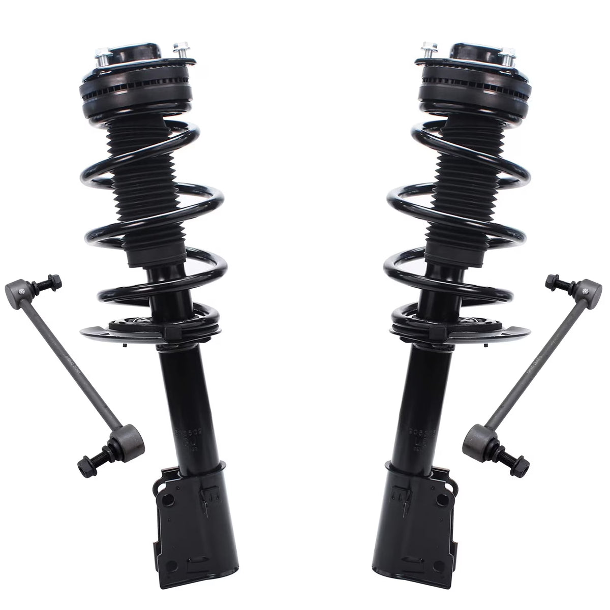 Detroit Axle - Front Struts Sway Bars kit for V6 2009-2018 Dodge Journey Complete 2 Struts w/Coil Spring 2 Front Sway Bar Links 2010 2011 2012 2013 2014 2015 2016 2017 Replacement Struts Assembly