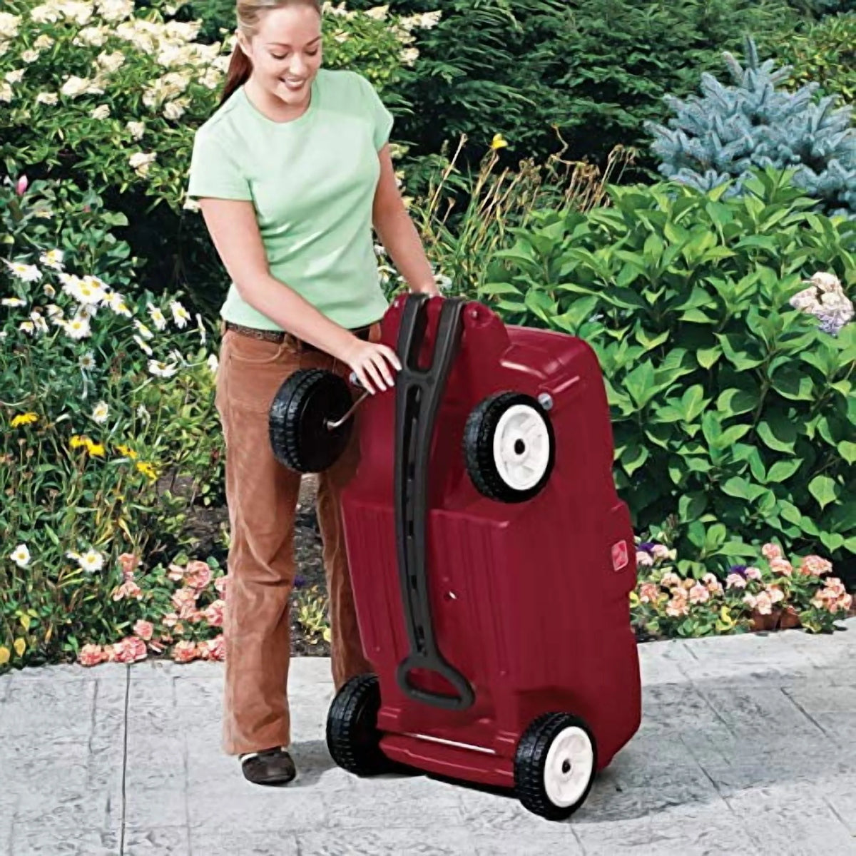 Step2 Red Plastic Two-Seater Toddler Wagon with Safety Belts and Storage for Ages 18 Mo to 5 Yrs
