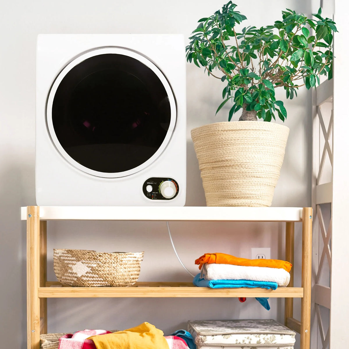 Urban Living 1.5-cu. ft. Compact Electric Dryer, Small Portable Clothes Dryer for Apartment and Small Spaces in White