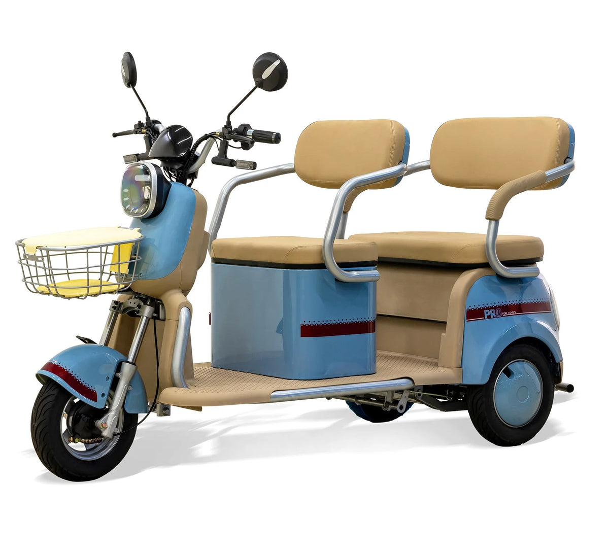 Massimo MGC E-Trike 3-Wheel Electric Cart �C 17 MPH, 2-Seater Adult Scooter �C Blue
