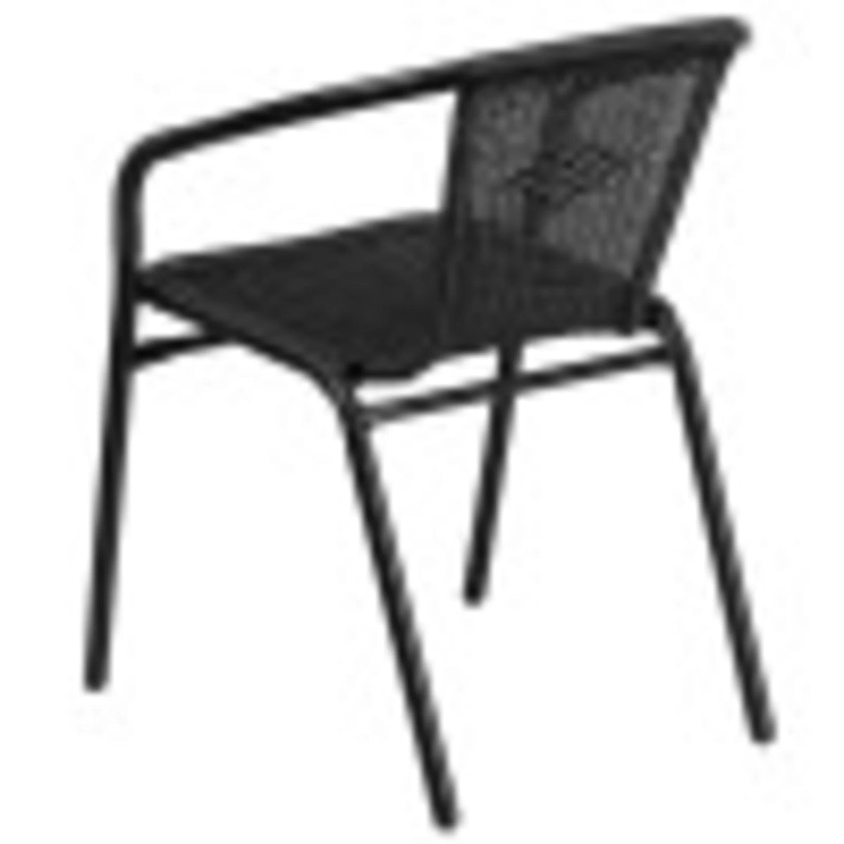 Flash Furniture Lila Indoor/Outdoor Stacking Rattan Patio Chairs, Set of 2, Beige