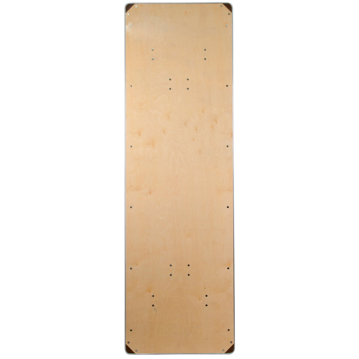 Flash Furniture 8-Foot Rectangular HEAVY DUTY Birchwood Folding Banquet Table with METAL Edges and Protective Corner Guards