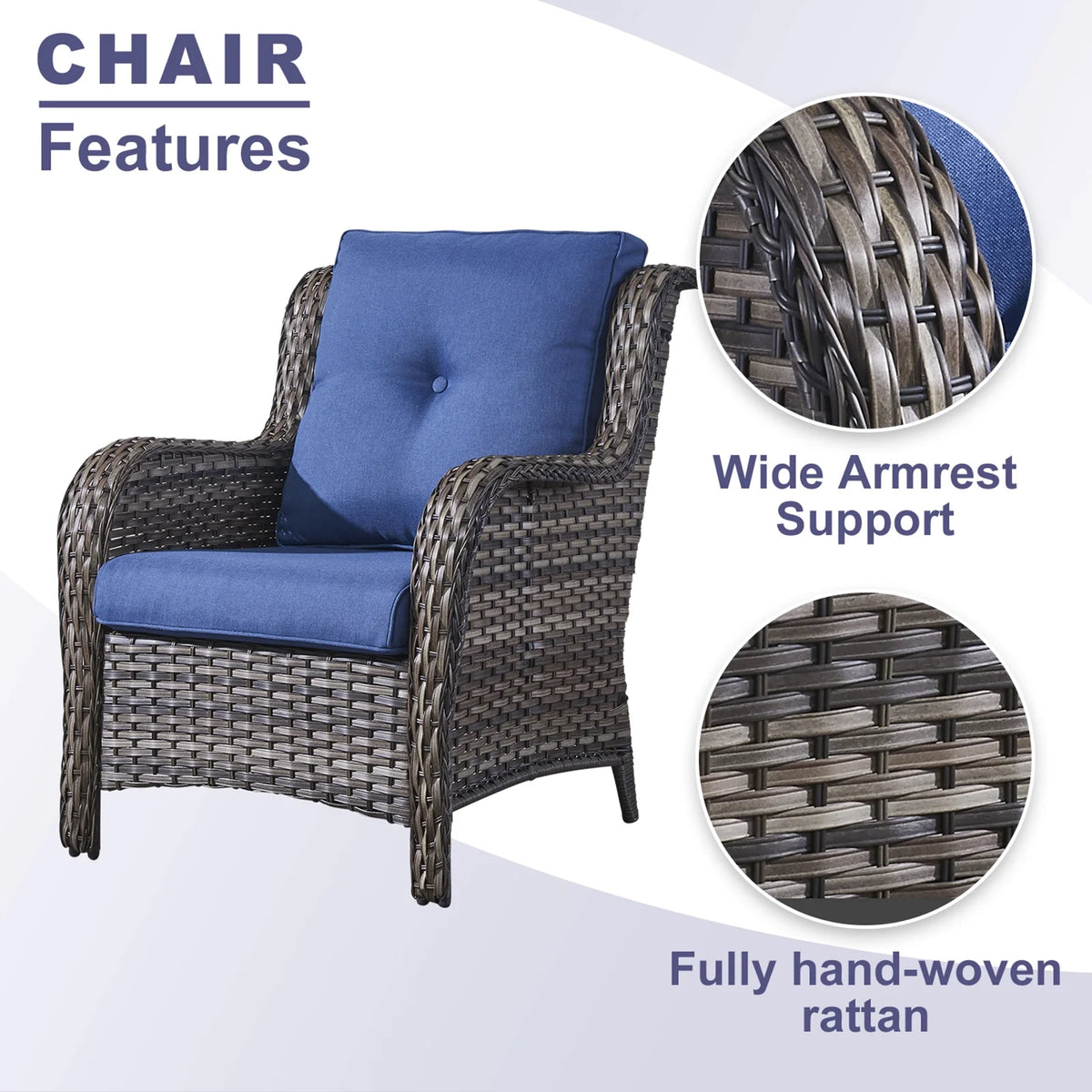 POCASSY 7 Piece Rattan Sofa Seating Group with Cushions