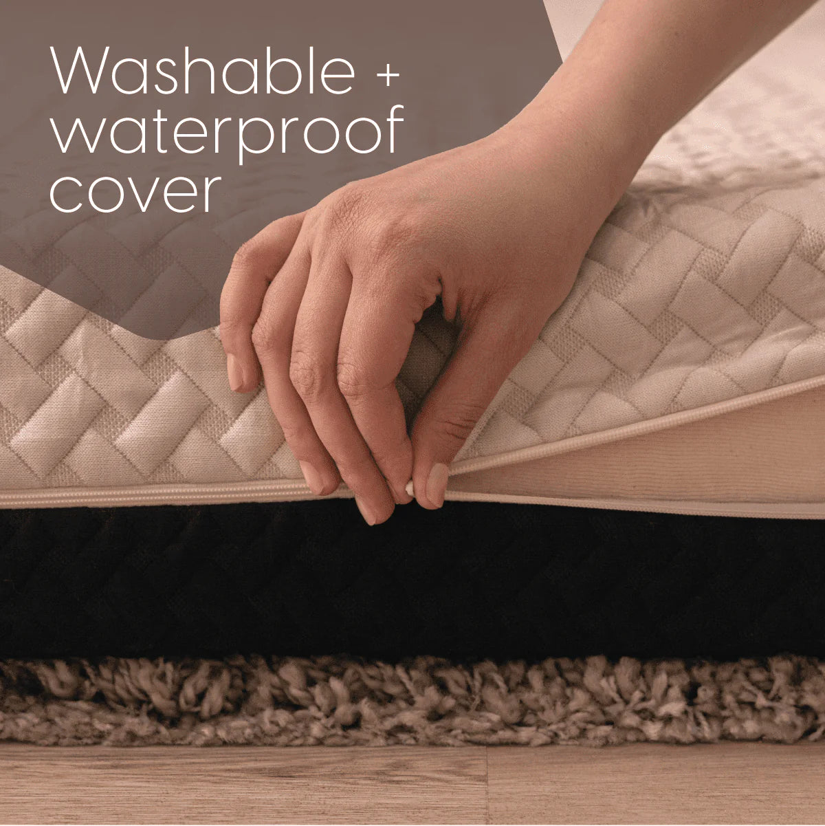 Dual Sided Premium Memory Foam Tri Folding Mattress, Waterproof Washable Cover, Size: Cot 75"x31"x6