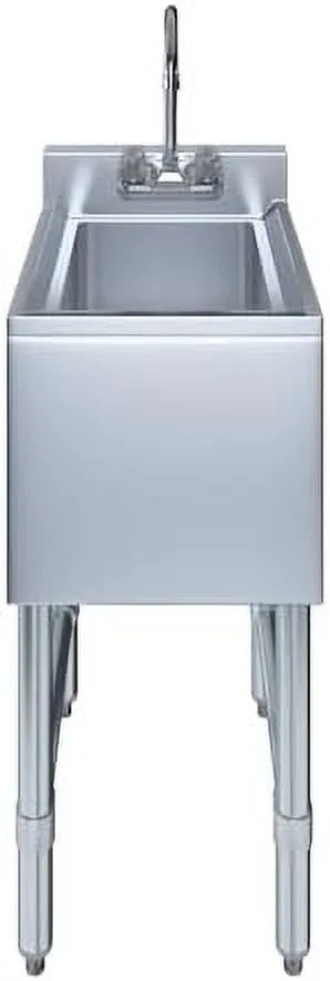 Stainless Steel Single One Compartment Under Bar Sink with Faucet