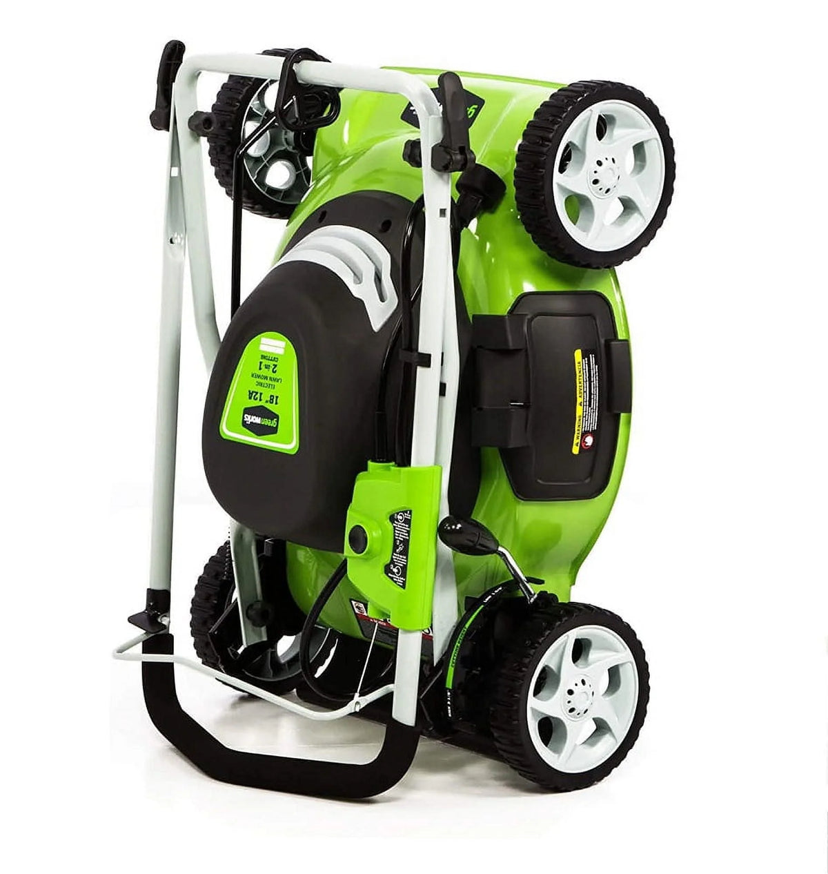 Greenworks 12 Amp 18" Corded Electric Walk Behind Push Lawn Mower, 25012