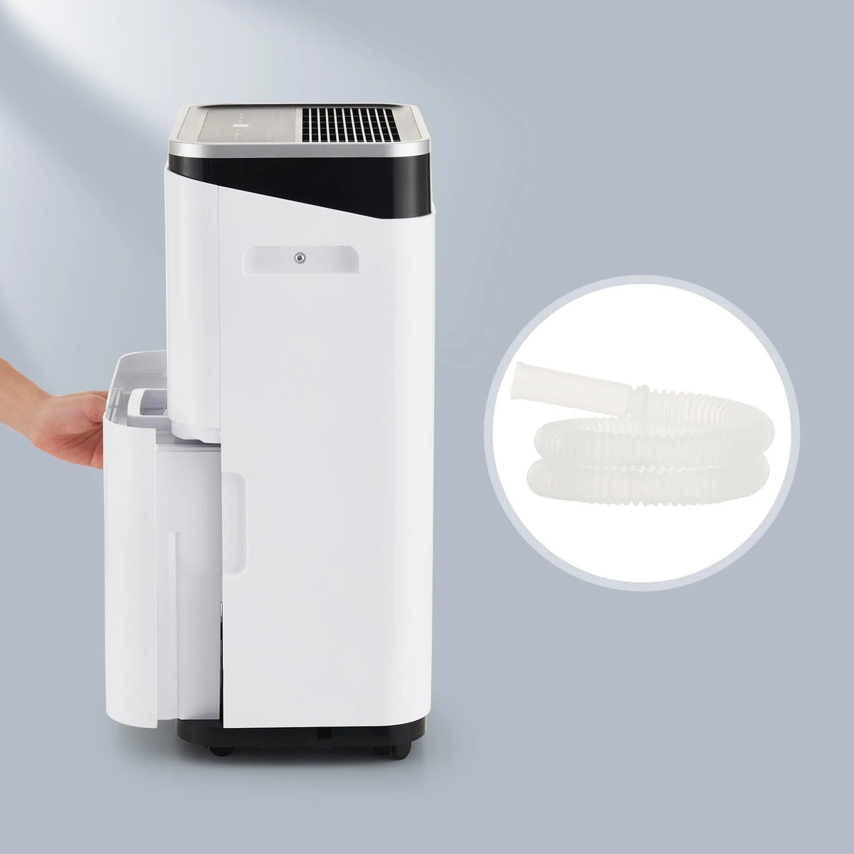 Preenex Dehumidifier with Drain Hose 24 hr Timer Auto Shutoff 50 Pint Capacity 13pt Tank