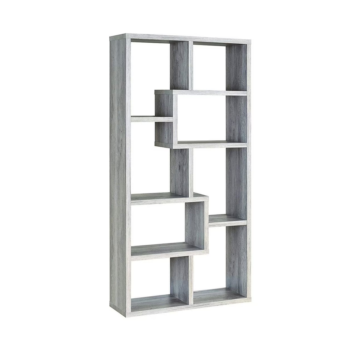 Coaster Company Interlocking 8 Shelf Wood White Bookcase for Home