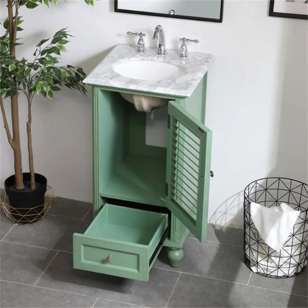 19 inch single bathroom vanity in grey