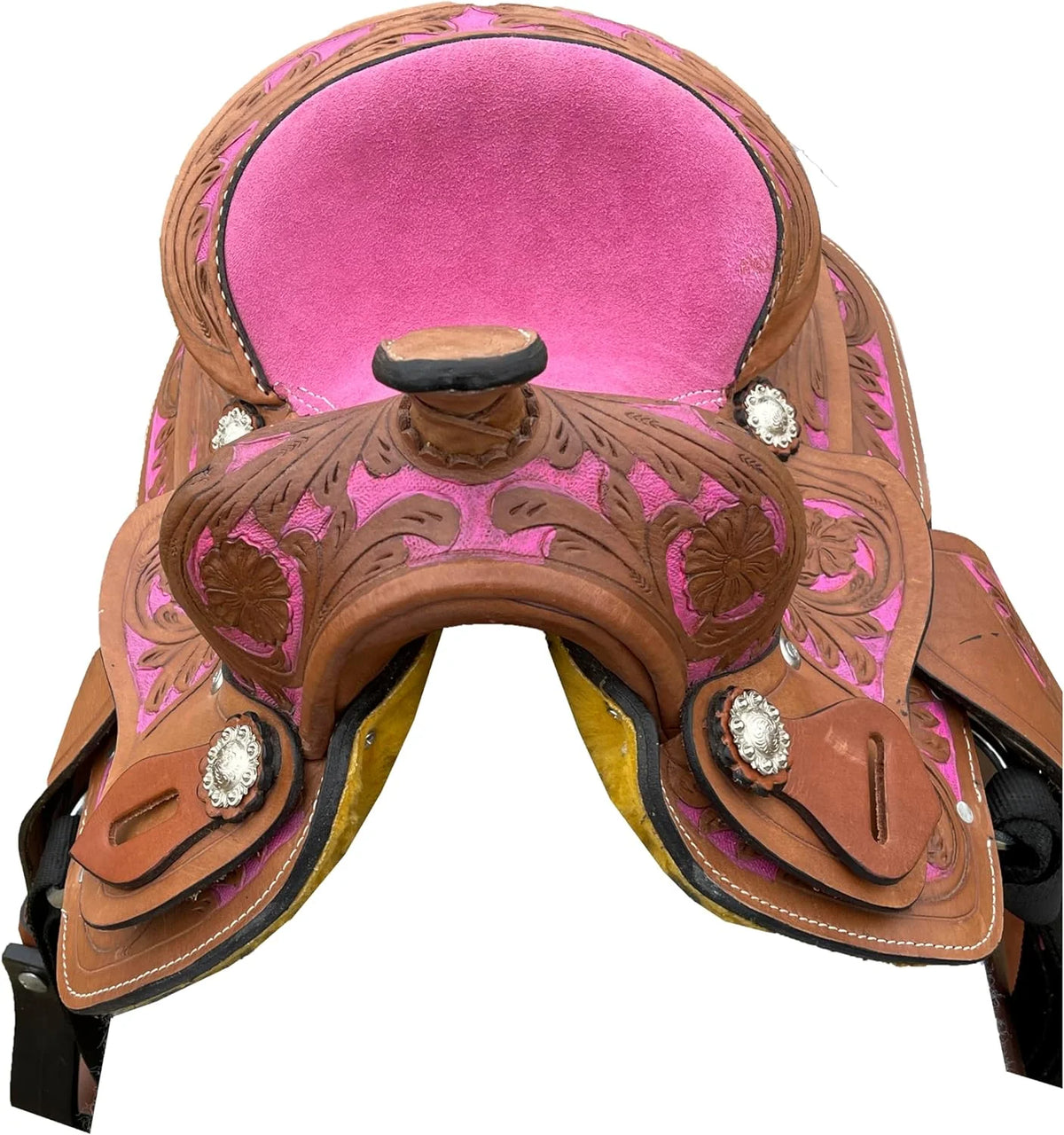 RESISTANCE Western Miniature Barrel Saddle with Conchos Inlay Colors