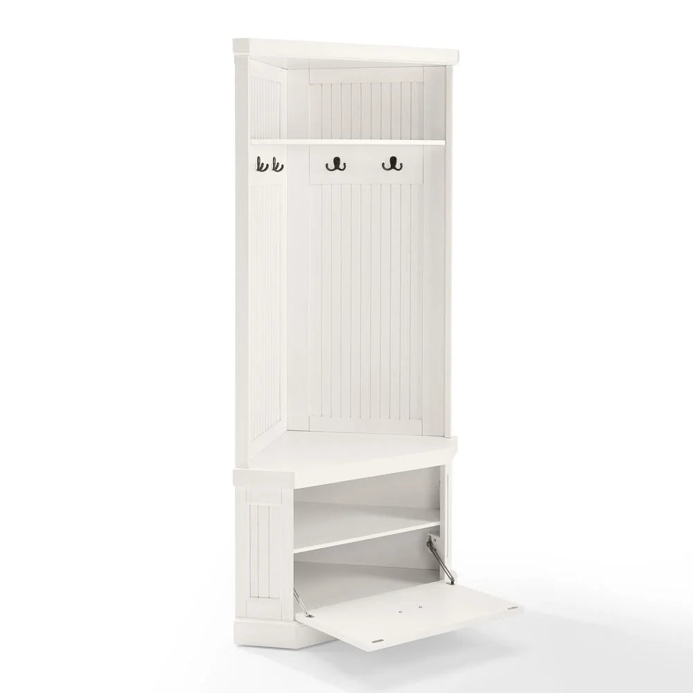 Crosley Seaside Hall Tree-Finish:Distressed White,Style:Corner