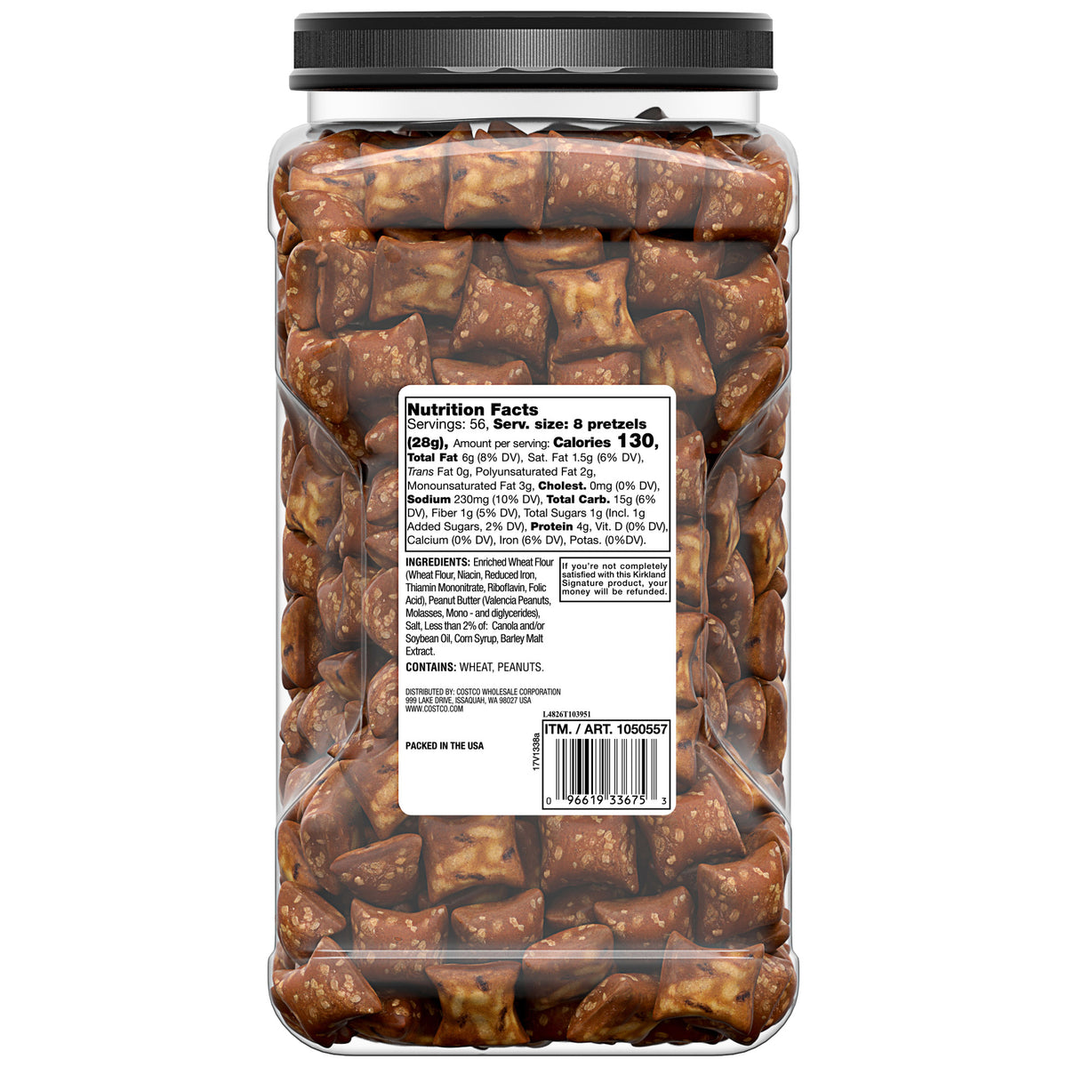 Kirkland Signature Peanut Butter Filled Pretzel Nuggets, 55 oz