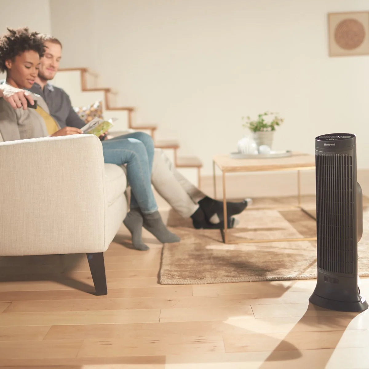 Honeywell Digital Ceramic Tower Heater with Motion Sensor,  New, Black, HCE323V