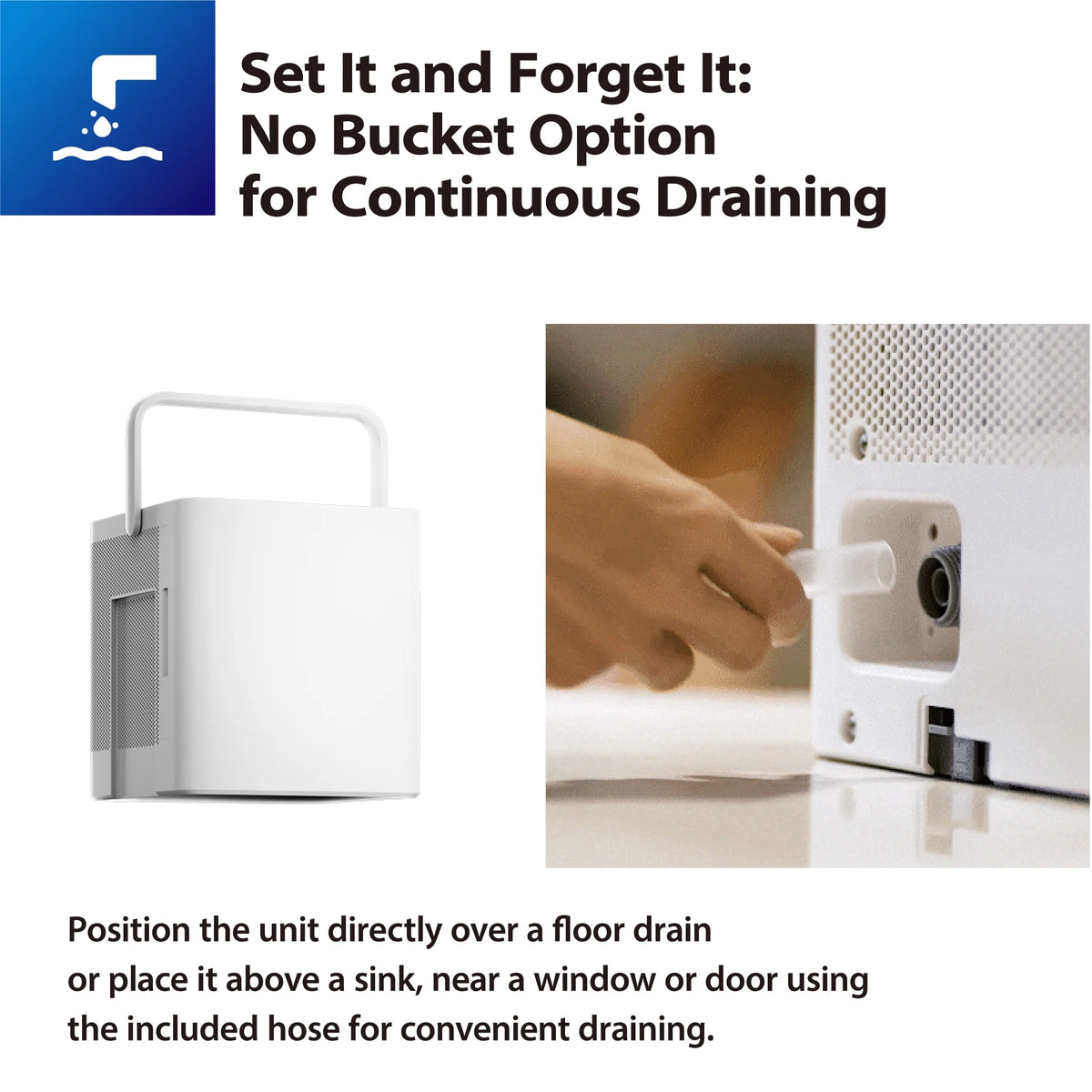 Midea Cube 20-Pint Smart Wi-Fi Dehumidifier, White, Automatic Shut-Off