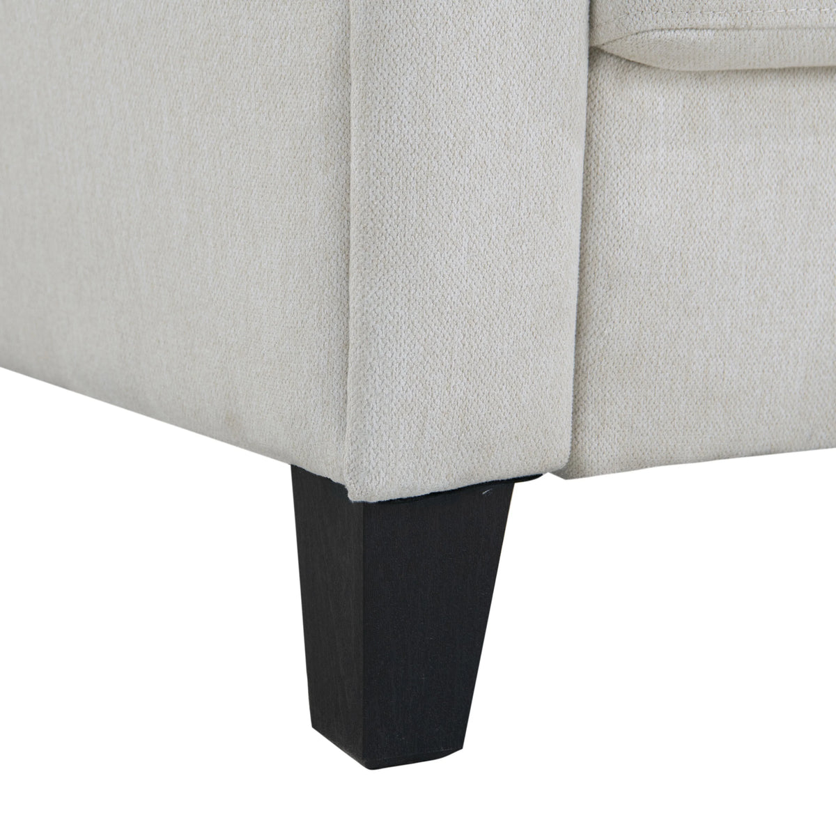 Lifestyle Solutions Alexa Sofa with Rolled Arms, Gray Fabric