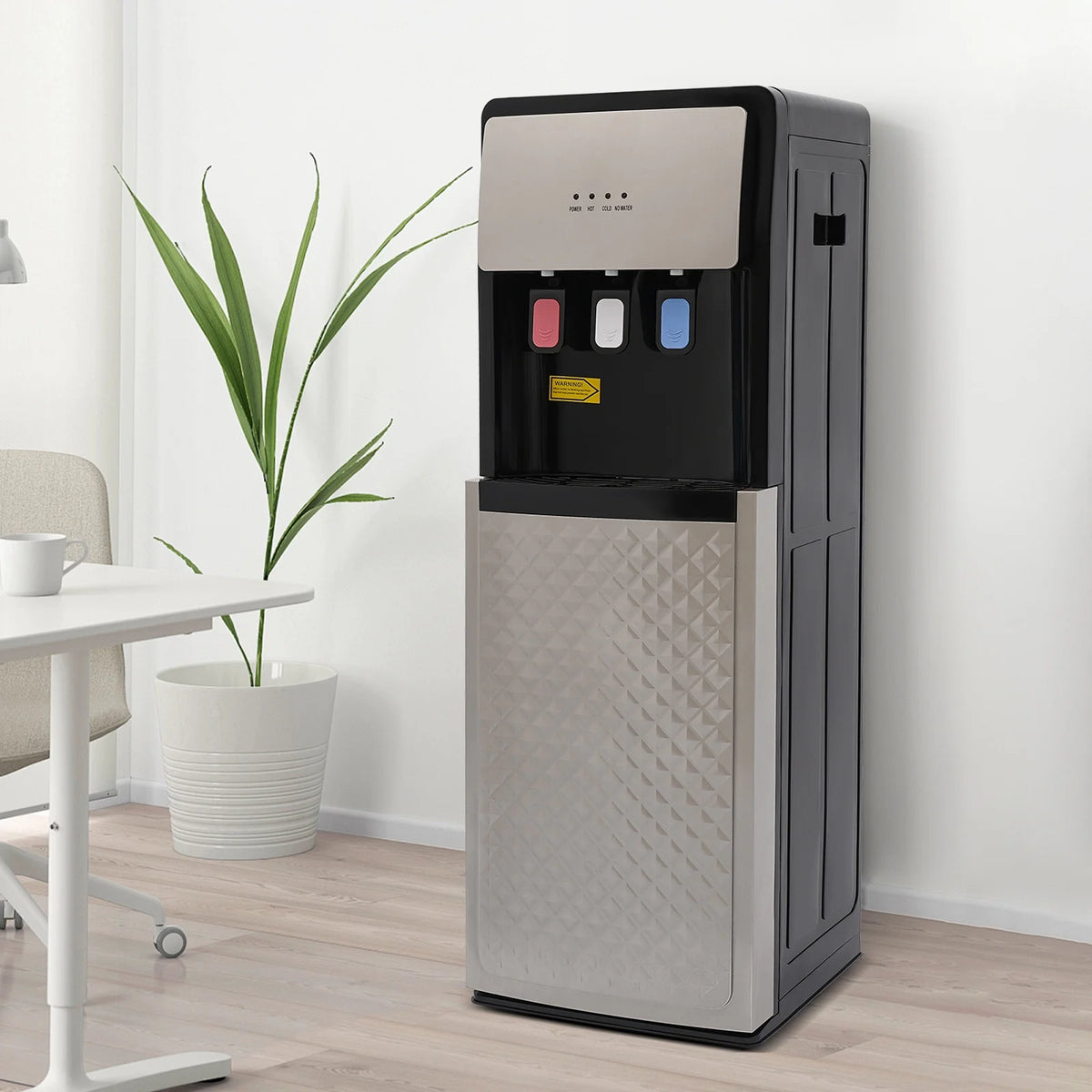 Bottom Loading Water Cooler Dispenser, 110V Hot & Cold Standing Water Dispenser, PP Hot and Cold Water Dispenser