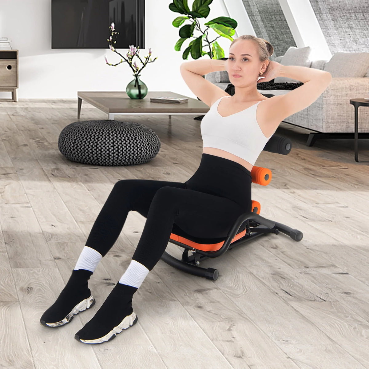 Costway Core Ab Trainer Bench Abdominal Stomach Exerciser Workout Gym Fitness Machine