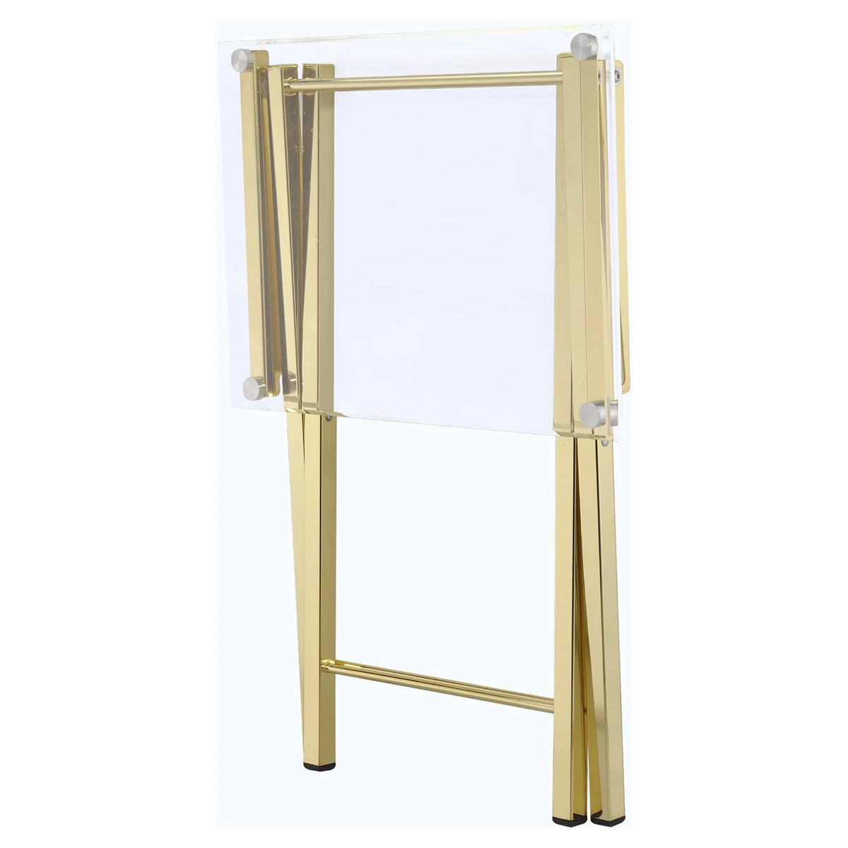Millennial Collection - Mari Folding Tray Table in Gold, Set of 2