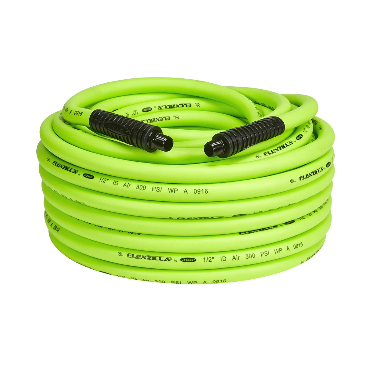 Flexzilla? Air Hose, 1/2" x 100', 3/8" MNPT Fittings, ZillaGreen?