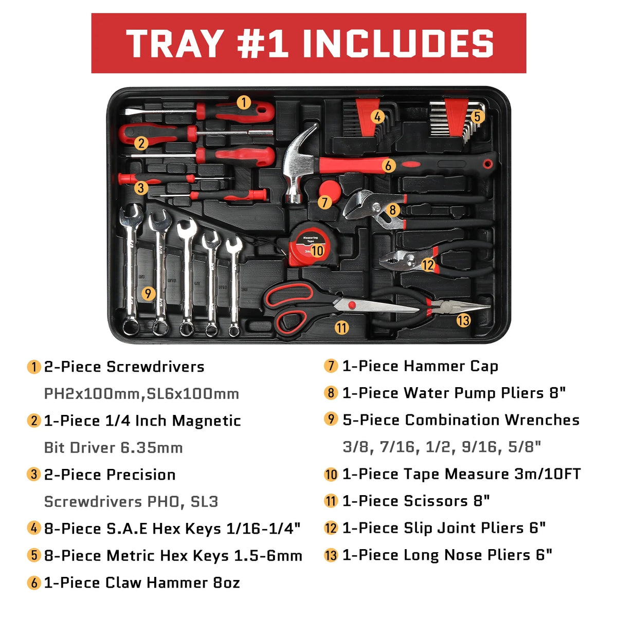 799 Pieces Professional Mechanics Hand Tool Set, Mobile Tool box on Wheels W/Ratchets&Socket, Screwdriver, Tongs, 4-layer Tool Case & Tool Kit, Silver