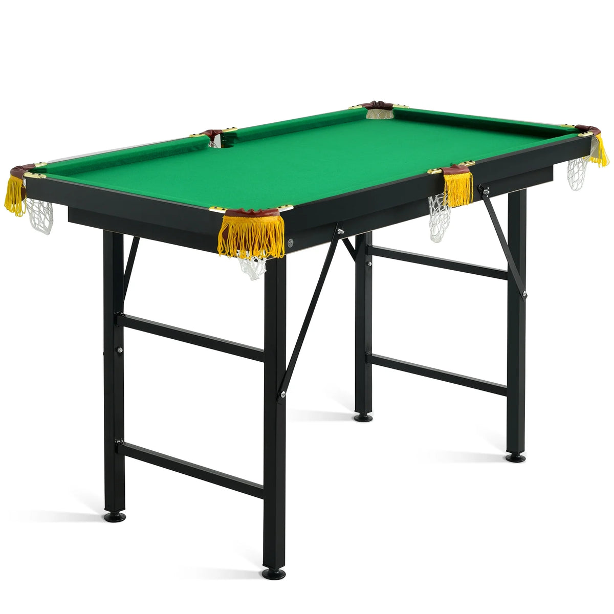 Topbuy 47'' Pool Table Set for Kids Foldable Billiard Table for Home and School Green