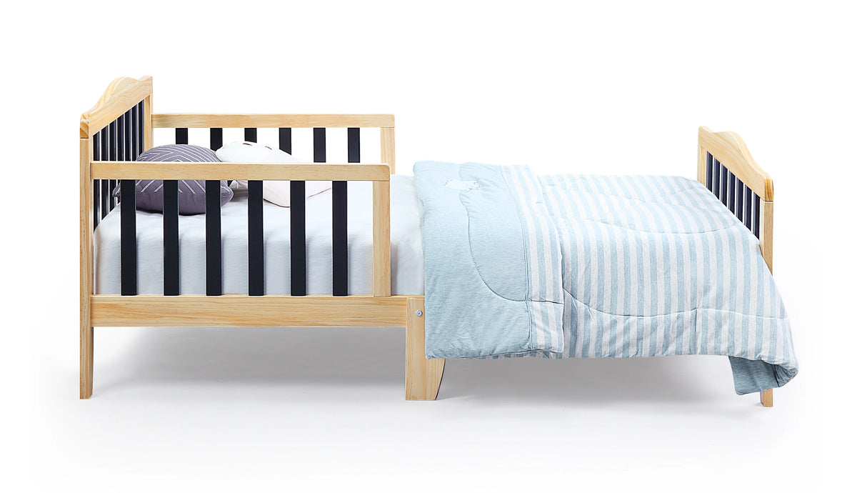 Olive & Opie Twain Toddler Bed, Red/Blue Finish