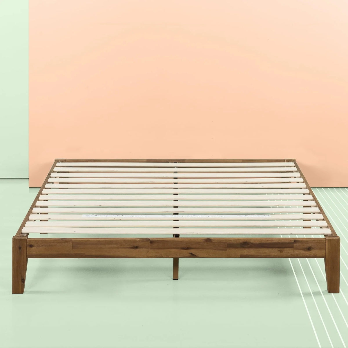 Zinus Lucinda 10" Wood Platform Bed Frame, Queen
