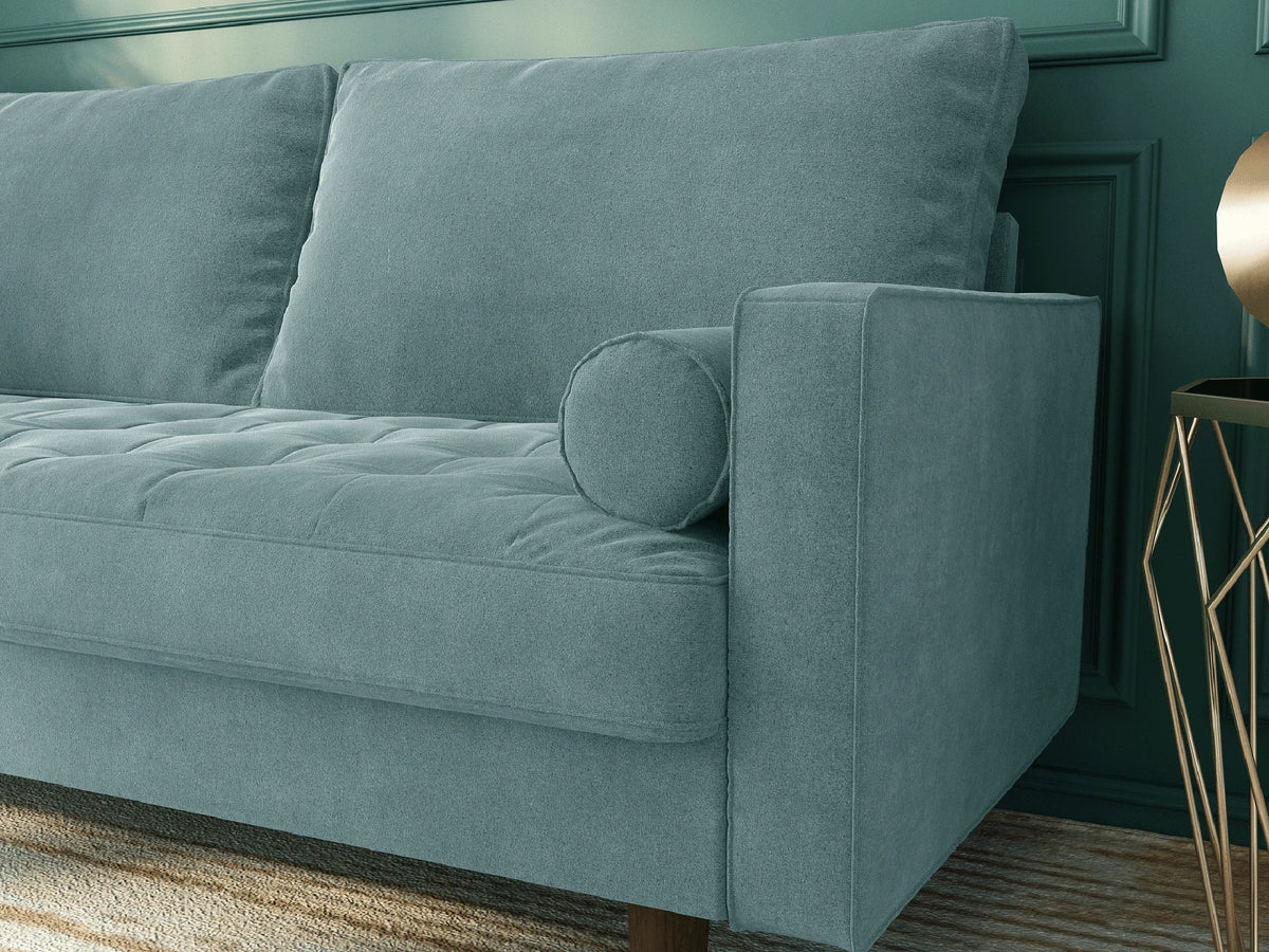 Koby Home Sectional Loveseat Couch Sofa Mid-Century 58" Sofas Couches for Living Room Stale Mint