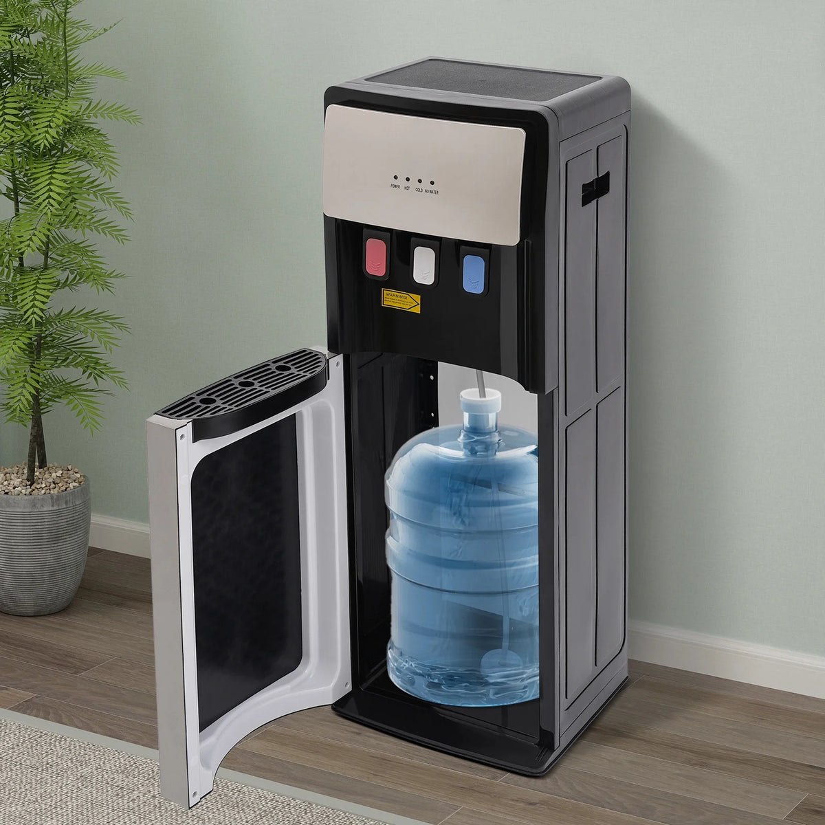 Bottom Loading Water Cooler Dispenser, 110V Hot & Cold Standing Water Dispenser, PP Hot and Cold Water Dispenser