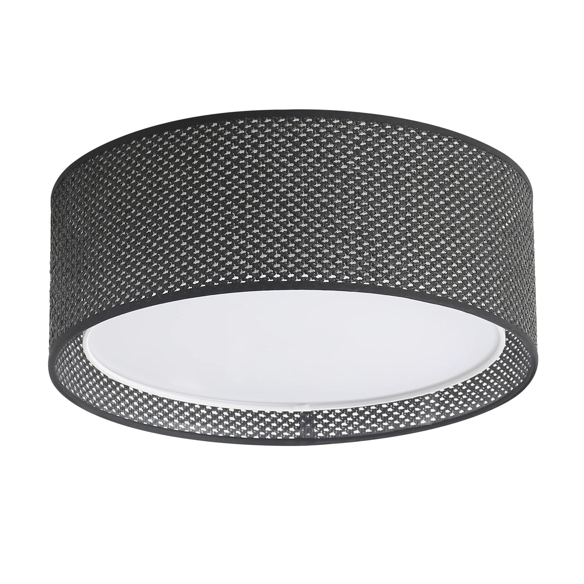 LEDET 15.7 in. Yellow Flush Mount Ceiling Light Rattan Weaving Shade Home Decor Pendant Lighting