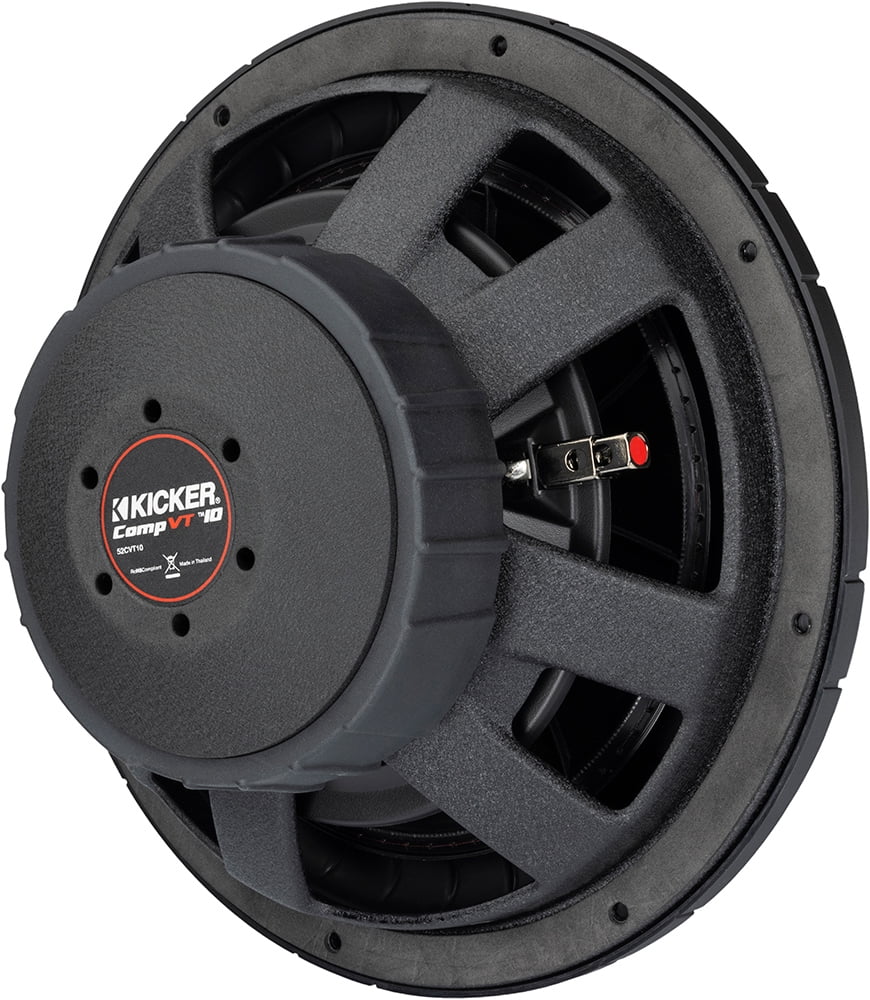 Kicker 52CVT102 CVT10 CompVT 10-Inch (24cm) Subwoofer, 2 Ohm SVC