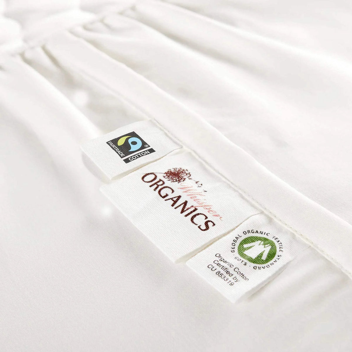 Whisper Organics 100% Cotton Organic Mattress Protector, 500TC Mattress Pad, Twin size, White
