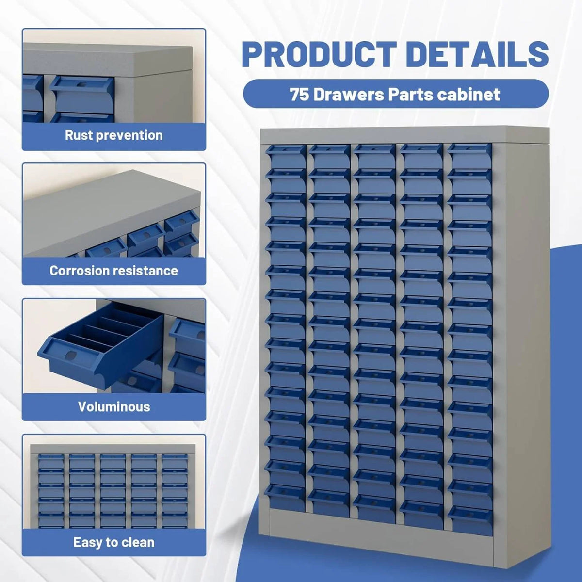Reykilor 100 Drawers Small Parts Cabinet Bolt and Nut Tool Storage Cabinet Hardware Organizer Electronic Component Sorting Storage