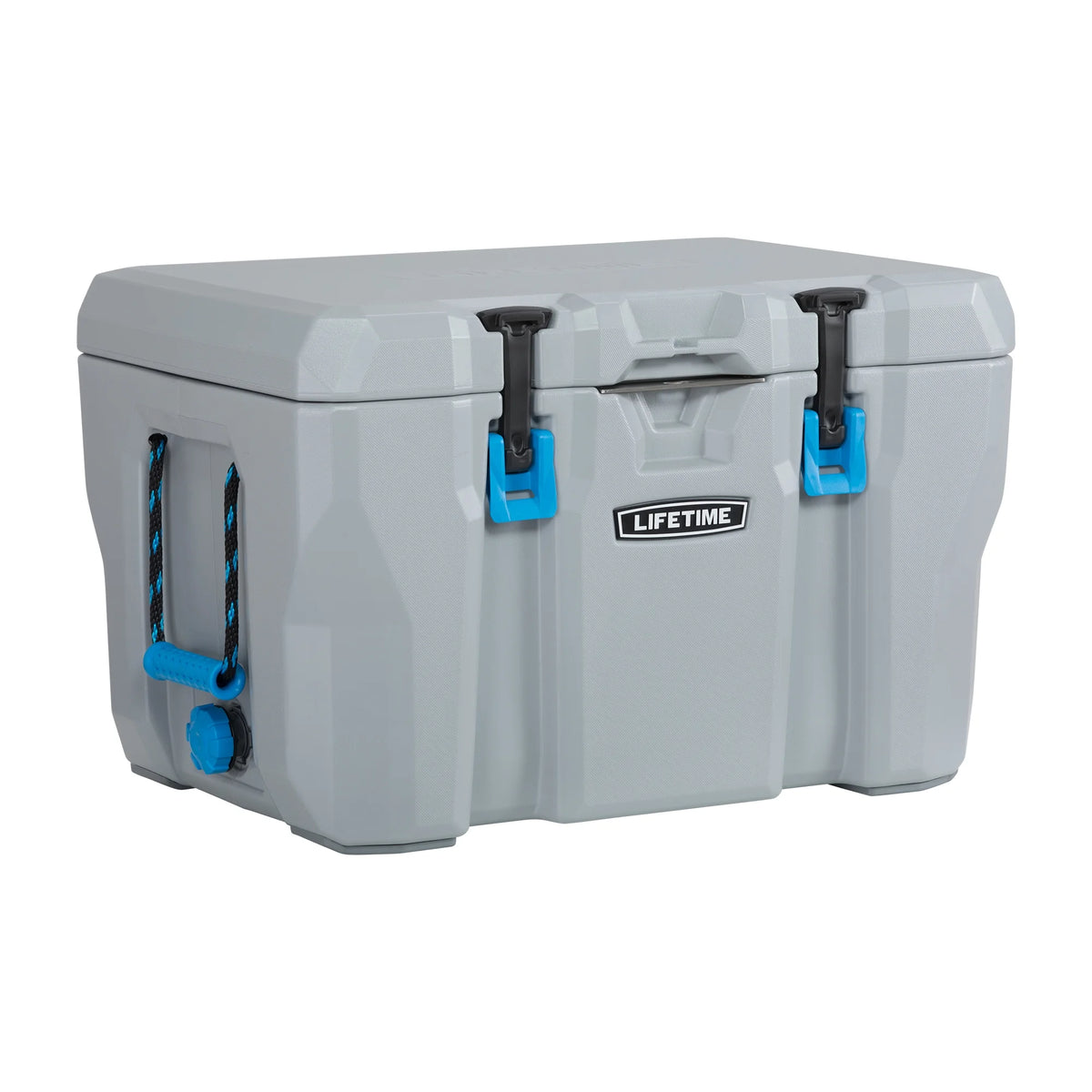 Lifetime 55 qt Bear-Resistant Camping Cooler, Premium High Performance, Ice Retention, Hard Cooler, 60 Can Capacity, Light Gray (90949)