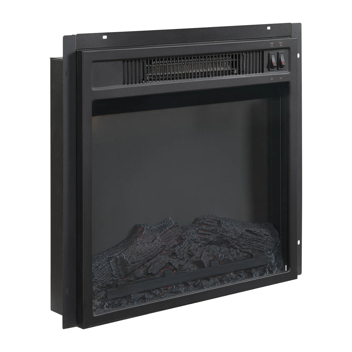 Crosley Furniture Camden 48" Low Profile Tv Stand W/Fireplace Dark Walnut