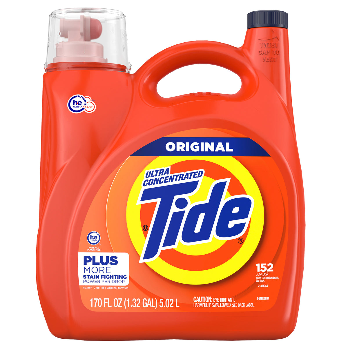Tide Ultra Concentrated Liquid Laundry Detergent, 152 Loads, 170 fl oz