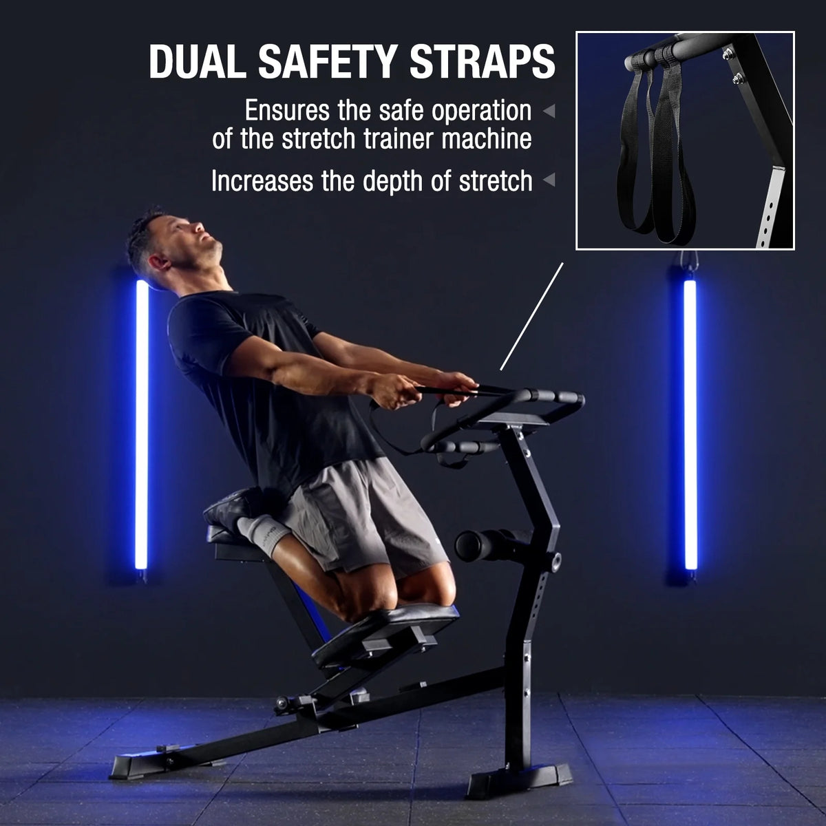 Syedee Stretch Machine, Full Body Stretching Equipment for Flexibility Training, Adjustable Leg Stretcher Machine, Lower Back Stretcher, Flexibility Trainer for Home Gym, Improve Mobility & Posture