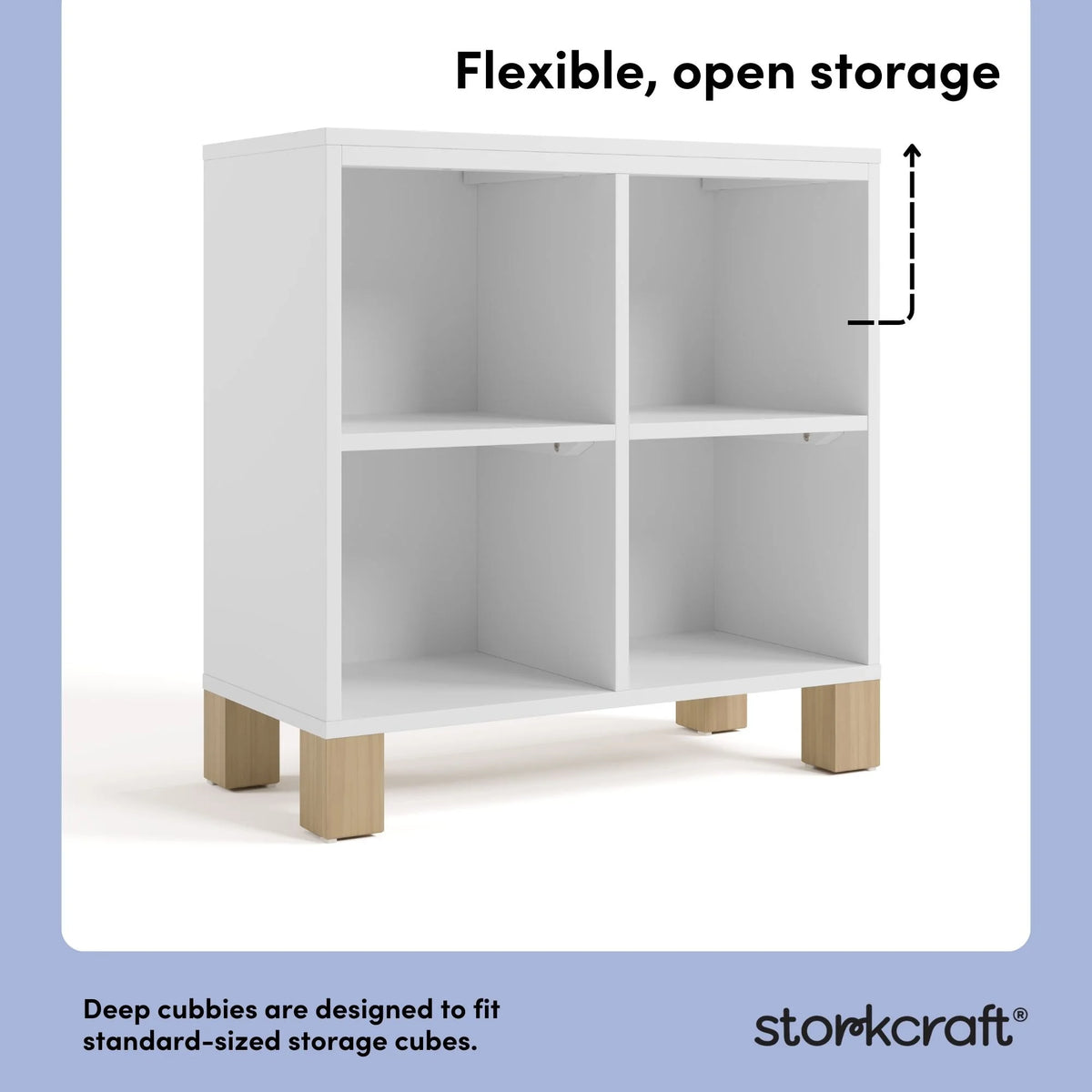 Storkcraft California Cube Organizer Children's Bookcase, Blush with Driftwood
