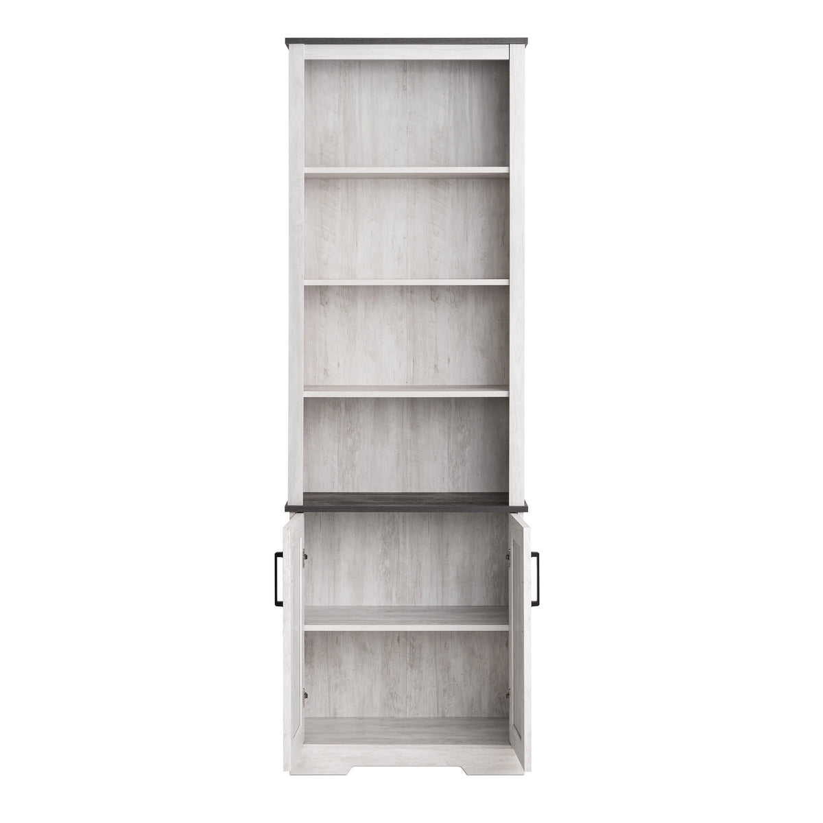 Prepac Rustic Ridge Washed White 26" W x 79.75" H x 12.5" D Bookcase