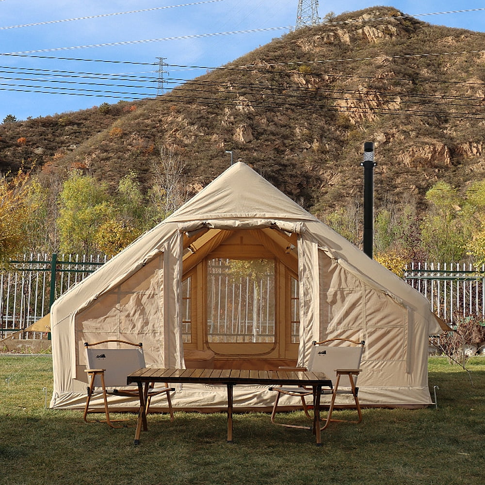 UNISTRONGH 6/8-Person Inflatable Glamping Tent with Hand Pump
