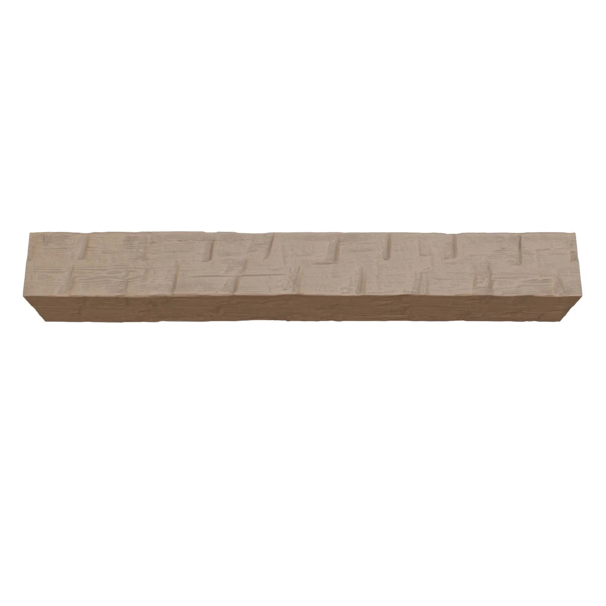 Ekena Millwork 3 1/2"W x 3 1/2"H x 120"L 3-Sided (U-Beam) Reclaimed Axed Cut HeritageTimber Faux Wood Ceiling Beam, Kona Brown
