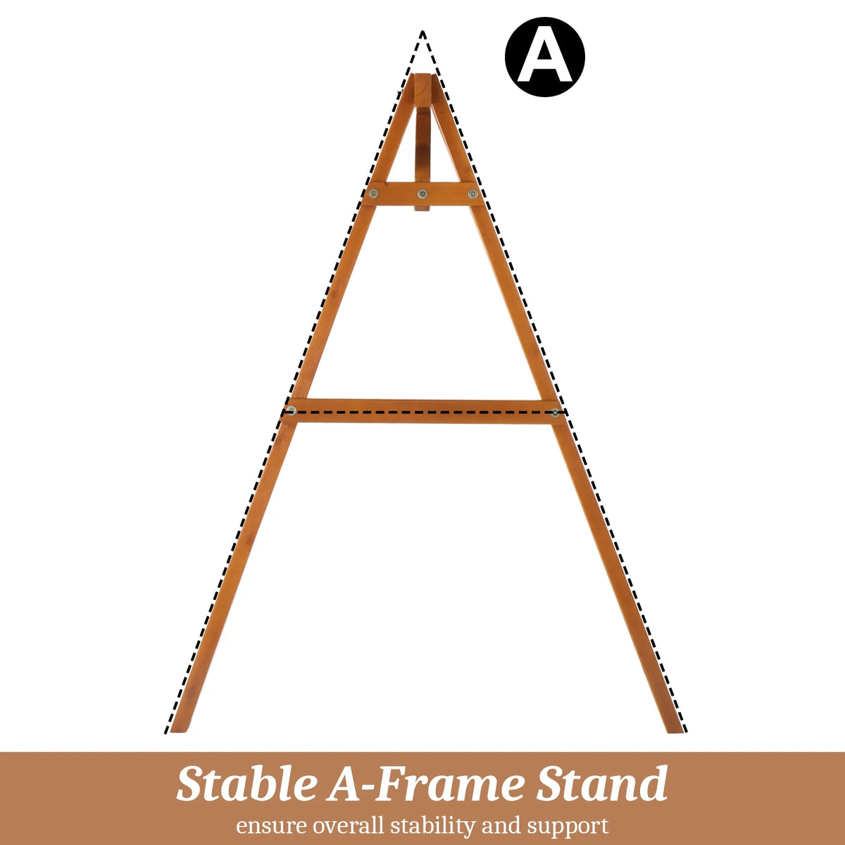 Zimtown Porch Swing Frame Swing Stand A-Frame 600lbs Wooden Carbonized 4FT