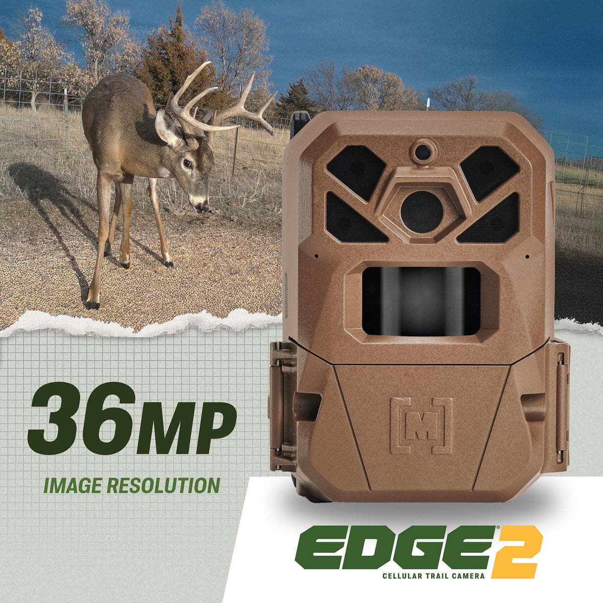 Moultrie Edge 2 Cellular Trail Camera (2PK) - 36MP photo, 1080p Video - Nationwide LTE - On Demand