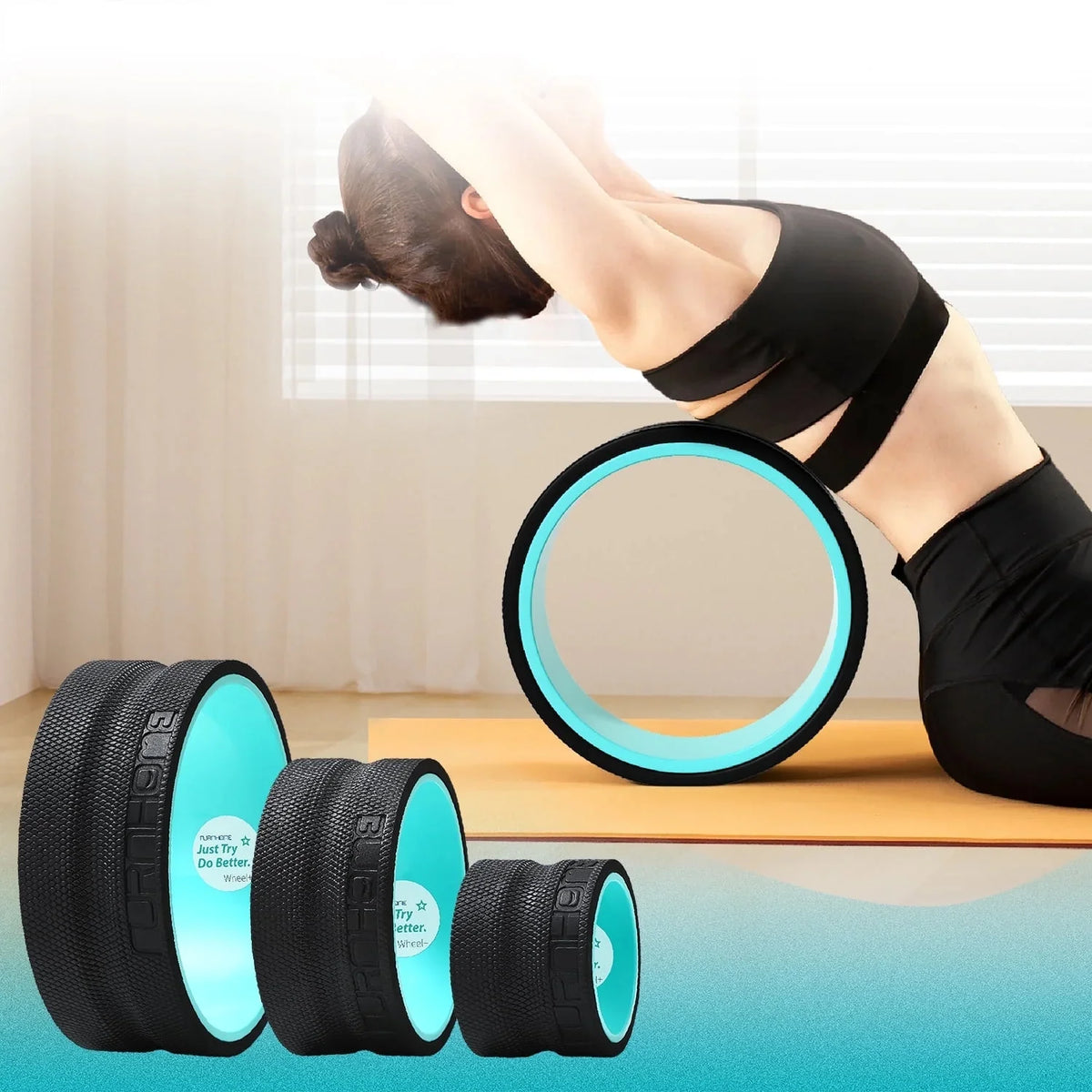 Furnhome Yoga Wheel, Chirp Wheel for Deep Tissue Massage, Yoga Back Roller  (3-pack)