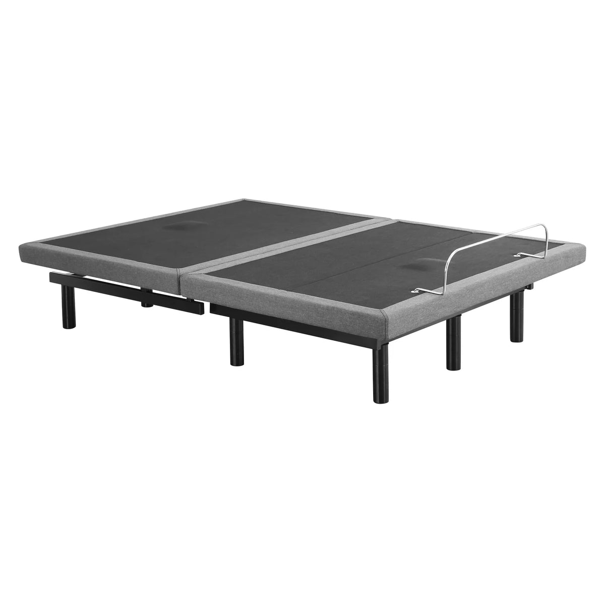Naomi Home Twin XL Size Ergonomic Adjustable Bed Base with Basic Lumbar Support & Head Tilt, Back & Leg Massage, Wireless Remote, Assembly Needed - Twin XL, Gray