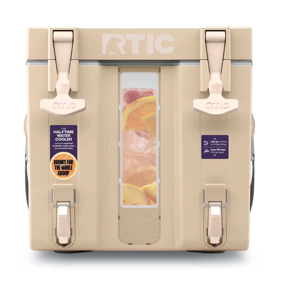 RTIC Halftime Water Cooler, 3 Gallon Hard-Sided Water Cooler, White