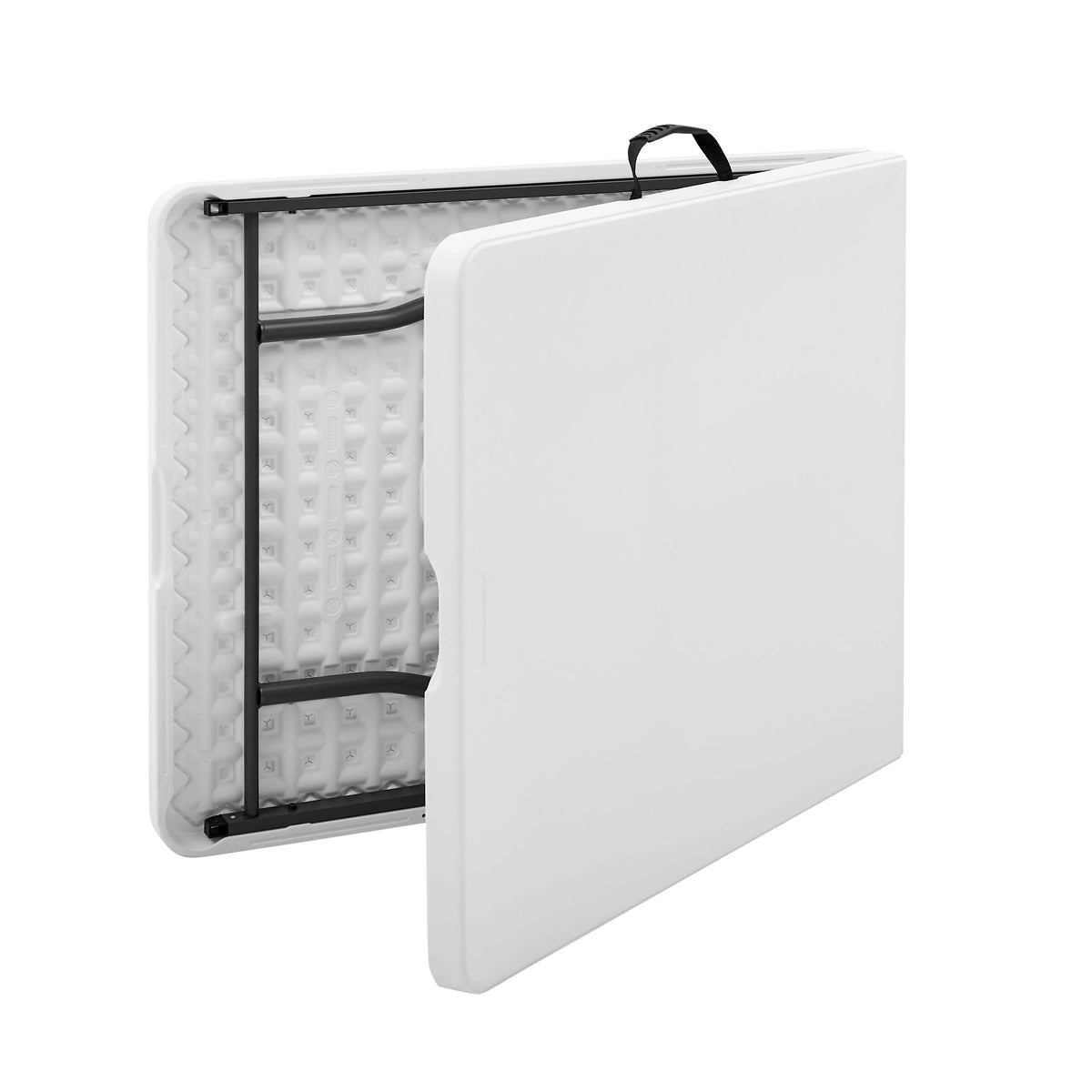 Sharemee 6 Foot Premium Fold-in-Half Table, Portable Folding Utility Picnic Party Dining Camp Plastic Table White